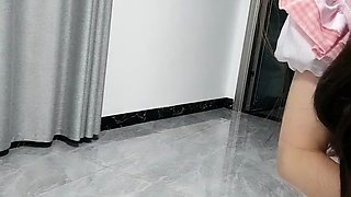 Naughty Asian milf Julia solo masturbation close up