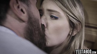 Big-chested virginal teenager manipulated into fuck-fest