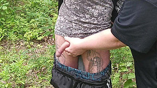 Stepmom Sucks My Dick in a Park and Swallows Cum