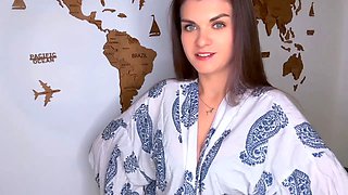 Milky Stepmother's Boner was Licked by Her Stepson on the Kitchen