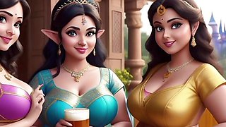 AI Generated Uncensored 3D Anime Disney Princess Images Of BBW Indian Women