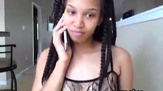 Salacious Ebony Minx: Amateur, Solo  Webcam Porn