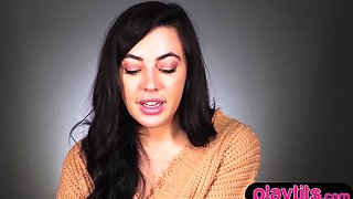 Petite MILF masturbates with a vibrator