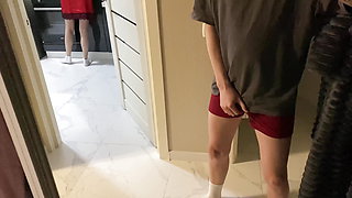 Stepbrother Fucks Stepsister in the Kitchen While She's Cooking