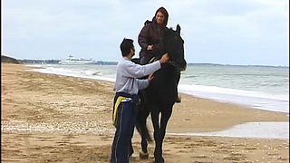 Victoria Takes Two Rides on the Beach - Private Porn Sex Videos