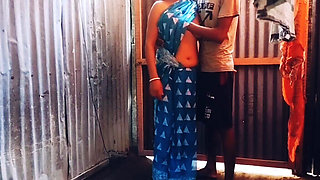 Hot Desi Village Bhabhi Girl with Beautiful Saree Get Fucked Hard in Outside