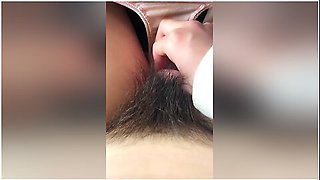 A Japanese Amateur Who Just Strokes The Pussy Hair.do You Like Hairy Girl? [homemade]