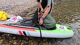 Slutty wife strips naked and plays with herself outdoors