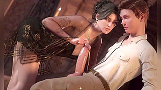 Homemade wife gangbang with some video game fun and jois