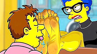 Marge Simpson And Car Toon - Foot Fetish Compilation Animation