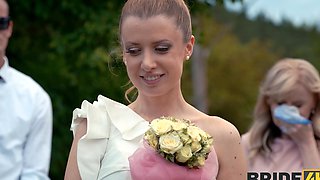 Dirty bride Andrea wants to be fucked by other dudes during wedding