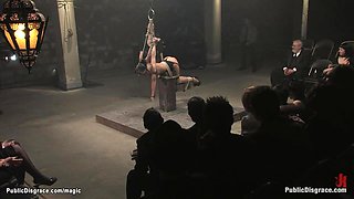 Public slut in inverted suspension