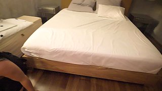 Lovely tattooed teen brunette gives a nice head and then gets fucked in this POV