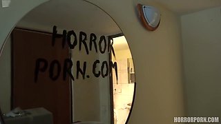 Horror Foursome In Backyard With Stepdaughter And Stepmother