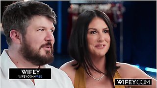 Hubby Watches As His Horny Wife Gets Double Penetrated In Front Of Him With Sienna Rae And Parker Ambrose