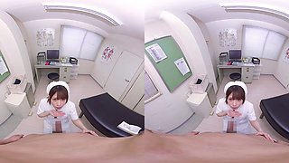 Japanese brunette babe VR porn