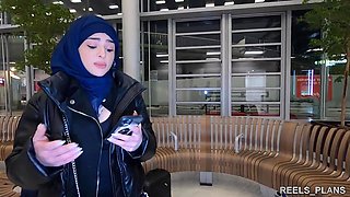The Veiled Iranian Nadja Gets Fucked Anal In The Toilet And In A Corridor To Pay For The Plane