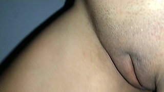 Latina teen wife – extreme close-up of creampied impregnation