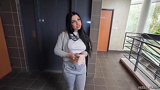 Chilean Model With Perfect Ass Fucked Hard In An Elevator And In The Toilet By 2 Fake Agents !!