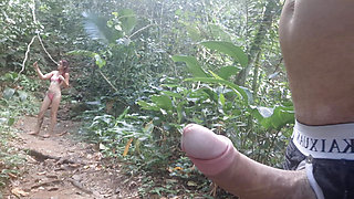 I was caught jerking off on the trail by a girl passing by and watching me