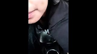 Tattooed Latina Fingers Ass And Pussy In Car