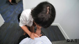 Sasha Pearl's Office Sneak Ignites Wild Passion