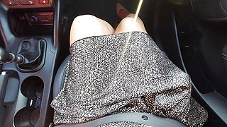 Stepmom in heels and short skirt teases in public on the way to the office. part 1