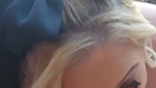 Blonde BBW Ashlyn Sparks Bows and Blows Dick by the Pool
