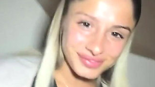18 Year Old Italian Webcam Star Blonde Orgasms and Squirts Twice on the Hotel Rooftop with Dirty Talk