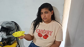 Big Booty Maid Cleans a Clients House