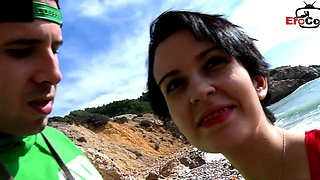 FRENCH MILF IN HOLIDAY PICK UP AND FUCK ON THE BEACH