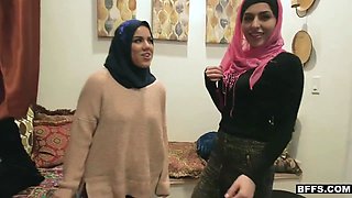 Three Young Muslim Babes Are Getting A Little Too Curious About Cock