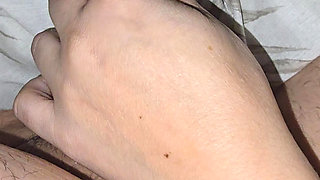 Step son begs step mom stop handjob but she want orgasm no matter how long he have