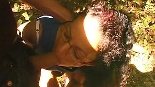 Arab Mature with Glasses Getting Fucked Outdoor