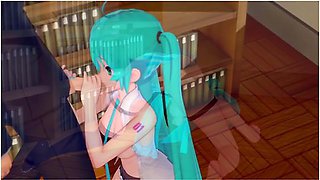 Schoolgirl Miku Loves Cock {コイカツ!/3d Hentai} With Hatsune Miku