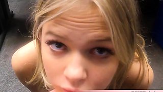 Shoplifter with a pretty face rough fuck