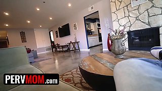 Blondie Big Ass Big Tits cougar step-mom London River has sex with stepson as an apology - pervmom