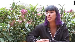 Amateur solo faux-cock play on furry pussy