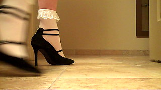crossdresser frill socks high heels and stockingspart 3