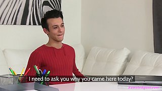 Hot female audition directors getting banged by male porno star wannabe's - female agent