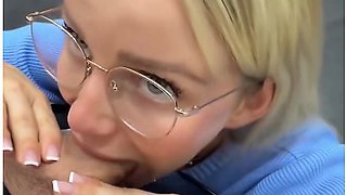 Girls With Glasses Are Always Sluts - Public Blowjob - Baebaezoe