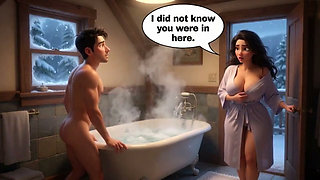 Kevin Finds Passion with His Stepmother During a Long Winter Absence (ai Generated)