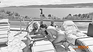 Poolside Exploration Chapter 2: Horny MILFs Shalina Devine And Olivia del Rio Treat Their Friends To A DP Gangbang GP3288