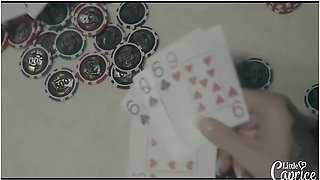 Lola Bellucci - Petite French Hottie Takes Him All In After Poker Game