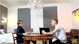 Tutor With Short Hair Has Unforgettable Affair With Disciple With Martin Spell And Janine Hard