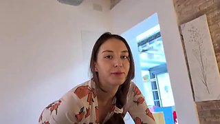 Stepsister Lose Virginity With Stepbrother But Condom Broke And He Cum Inside Her Tight Pussy