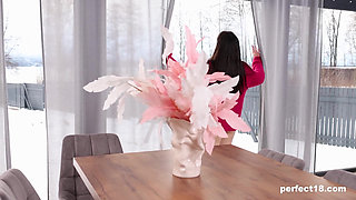 Amelia Ost makes her Freezing Fingers all Warm and Moist at Perfect18