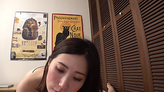 Ayaka, Japanese Couple Doing a Blowjob Swallowing Sperm with POV