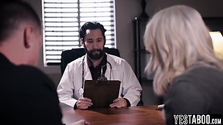 Doctor nail heavy-breasted mature in front of hubby