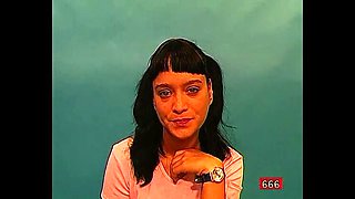 Vintage First Time Piss & Cum Bukkake Gangbang - Brunette Swallows All